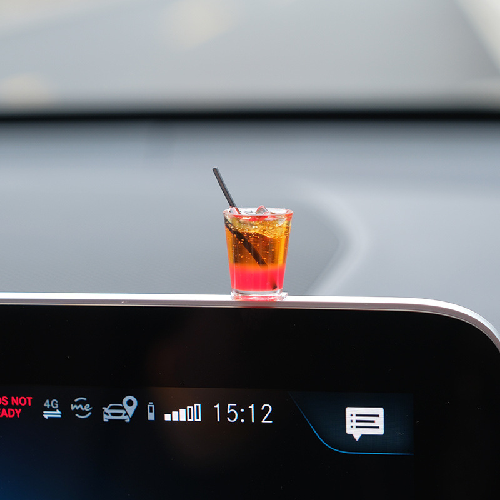 Mini American Coffee Car Ornament for Center Console Dashboard Decoration