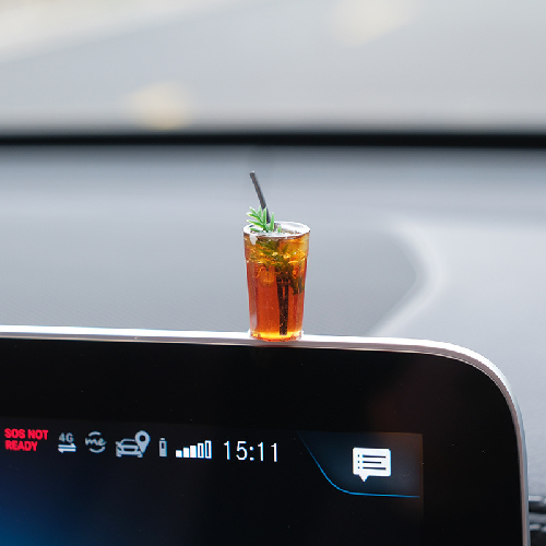 Mini American Coffee Car Ornament for Center Console Dashboard Decoration