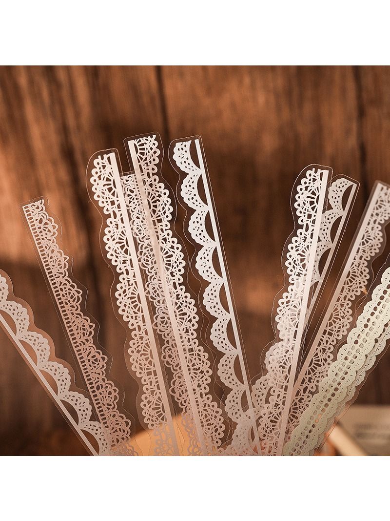 Vintage Floral Lace PET Sticker Pack for Journaling & Scrapbooking